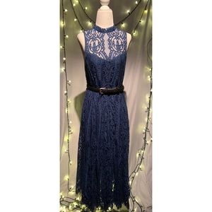 Free People navy lace dress